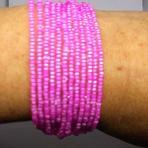 Handmade beaded bracelet pink